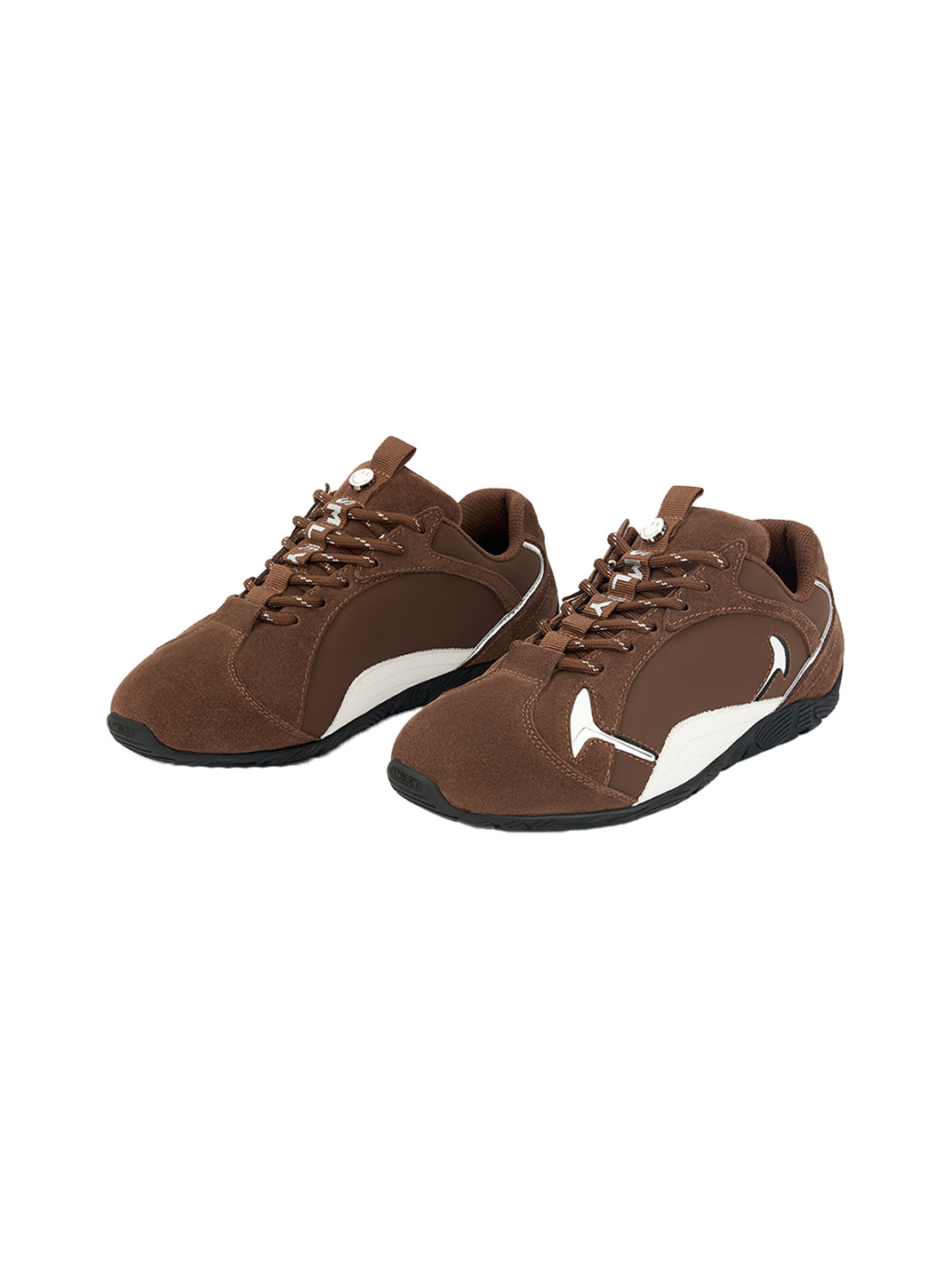 SMILEY | Retro Racing Thin Sole Sneakers-Brown - PSYLOS 1, SMILEY | Retro Racing Thin Sole Sneakers-Brown, Retro Trainers, SMILEY, PSYLOS 1